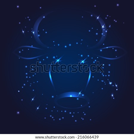 Taurus zodiac glitter star 