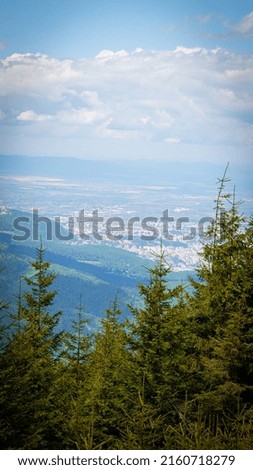 Piatra Mare massif view in Romania