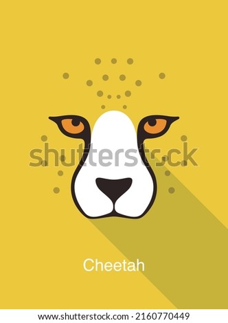 Lion cartoon face icon, vector illustration