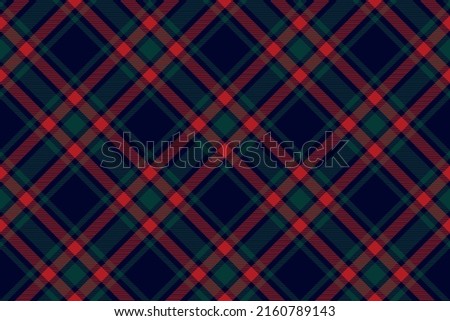Tartan plaid background, diagonal check seamless pattern. Vector fabric texture for textile print, wrapping paper, gift card, wallpaper flat design.