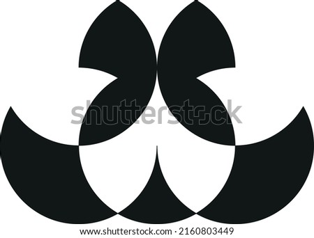 Black and white logo, geometric logo, butterfly logo