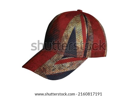 Photo of a male female headdress on a white background for an online store. The cap protects the human body from overheating in the sun or from water in rainy weather. Stylish wardrobe addition.