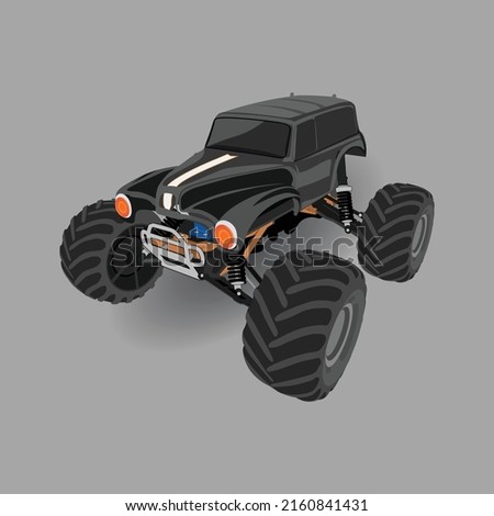 Rc Car and Gaming Car Vector Art, Icon and Logo Illustration