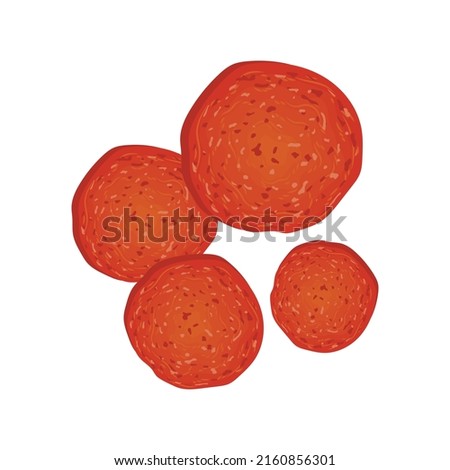 pepperoni pizza vector illustration food menu kitchen dinner ingredient homemade cheese restaurant Royalty-Free Stock Photo #2160856301