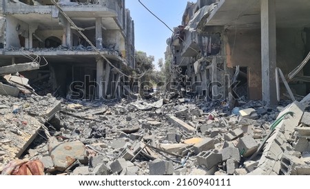 War on Gaza strip in year 2021 Royalty-Free Stock Photo #2160940111