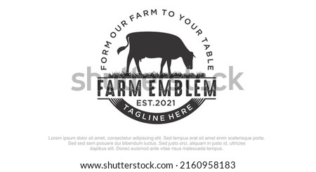 cow silhouette vector icon. black angus vector illustration. cow farm logo design
