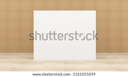 White Blank Backdrop for Mockup in Hotel Floor