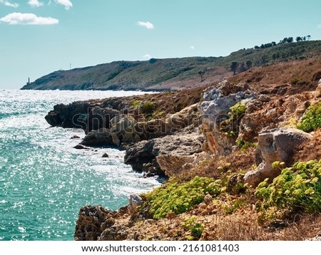 Puglia coast in southern Italy, Adriatic Sea coast