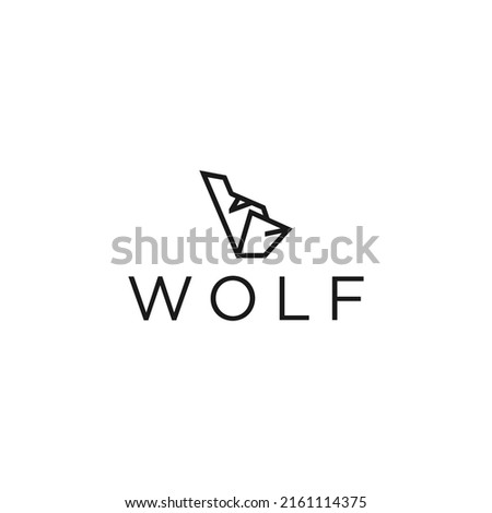 Wolf logo icon design vector 