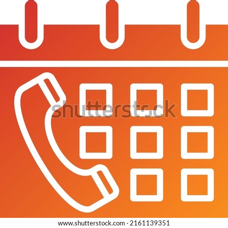 Vector Design Schedule Call Icon Style