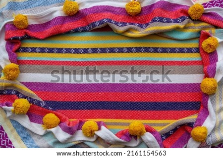 Colorful Mexican Blanket and Spirit Animals Background