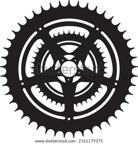 
Vectorized bicycle gear for editing and graphics