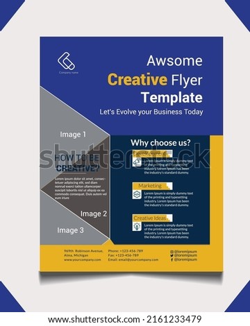 Corporate Flyer Template Design, Real estate Flyer, modern A4 size Template, Real Estate Vector., Ready to Print.