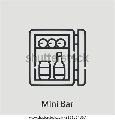 mini bar icon vector icon.Editable stroke.linear style sign for use web design and mobile apps,logo.Symbol illustration.Pixel vector graphics - Vector Royalty-Free Stock Photo #2161264357