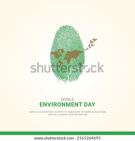 World Environment day, Creative design for banner, poster. 3D illustration
