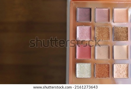 Multicolored pallete of shades for make up, face cosmetic . High quality photo