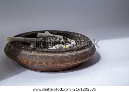 cigarette ashtray isolated on white background