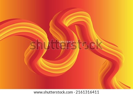 Creative Orange Yellow abstract liquid background design