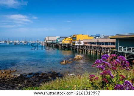 Landmarks around Monterey Bay, California Royalty-Free Stock Photo #2161319997