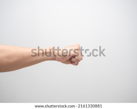 Fist of man right side isolated