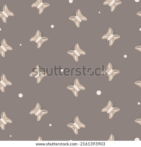 seamless pattern with butterfly in pastel color