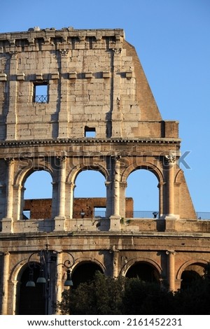 Detail of Colosseum, Rome, Italy Royalty-Free Stock Photo #2161452231
