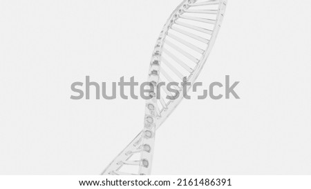 DNA medical background. Biotechnology helix gene. White futuristic background. Royalty-Free Stock Photo #2161486391