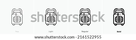 heater icon. Linear style sign isolated on white background. Vector illustration.