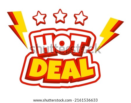 hot deal banner with white, yellow, and orange color. recommended for design about retail, store, online shop, and etc.
