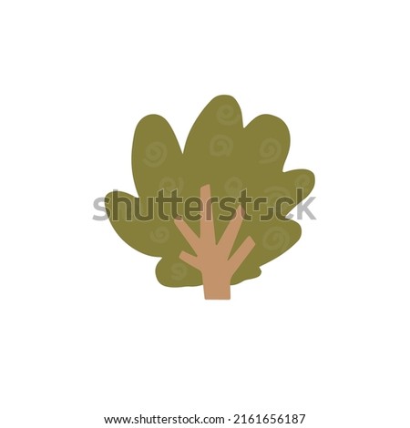 bush clip art icon, vector eps 10 shrub, Scandinavian bush clip art, shrub sticker, children wear floral print, bush or shrub pictogram