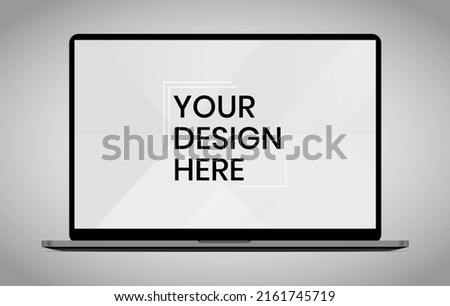smartphone screen on white background mock up. Phone modern screen design. mock up isolated on gray background PSD. Save with clipping path. Royalty-Free Stock Photo #2161745719