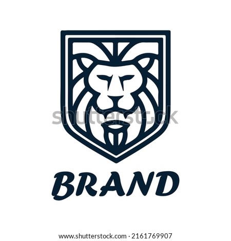 Lion logo template design for commercial and personal uses. all about graphic design. Logos, brand identity, vector elements, etc. 