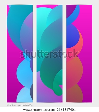 3D fluid wavy shape. Bright cloudy futuristic background. Vibrant gradient flow in abstract music sound waves. Dynamic liquid texture. Creative vector template for trendy banner design.