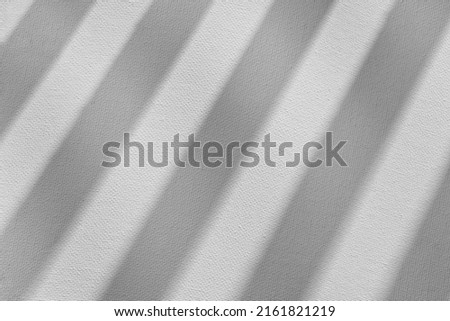 White blank canvas with striped windows shadows. Top view for texture and background