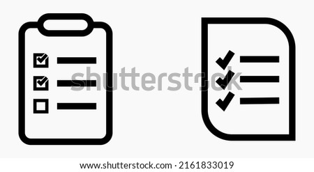List icon. Routine sign. Recipe icon. To-do list. Document. Vector icon. Royalty-Free Stock Photo #2161833019
