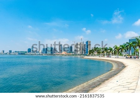 Skyline of the capital Luanda_ Luanda bay_la capitale Luanda_ baie de Luanda
