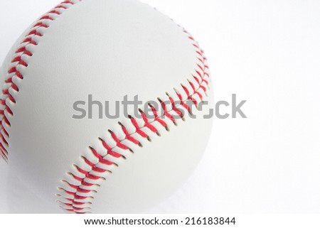 Isolated baseball on a white background