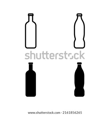 Bottle icons vector. bottle sign and symbol
