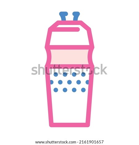 water bottle color icon vector. water bottle sign. isolated symbol illustration