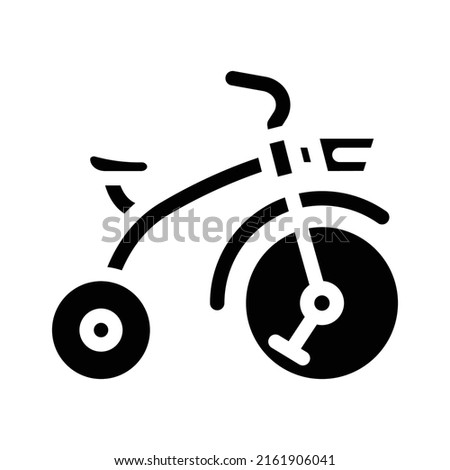 tricycle for children glyph icon vector. tricycle for children sign. isolated contour symbol black illustration