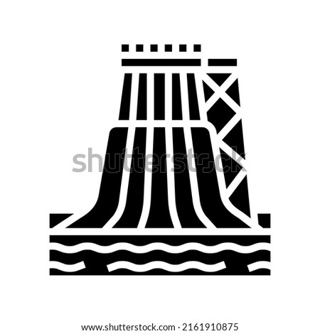 water slide glyph icon vector. water slide sign. isolated contour symbol black illustration