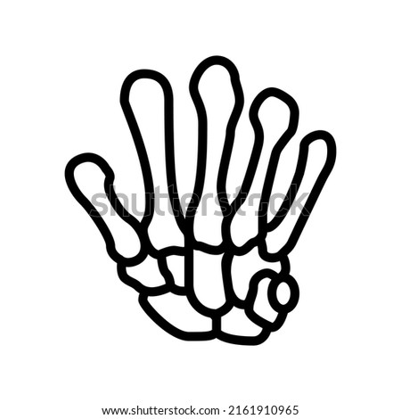 wrist bone line icon vector. wrist bone sign. isolated contour symbol black illustration