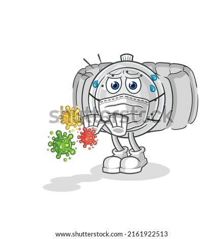 the wristwatch refuse viruses cartoon. cartoon mascot vector