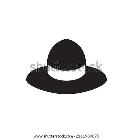 Cap fashion icon in black flat glyph, filled style isolated on white background
