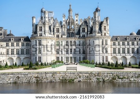Famous medieval castle Château de Chambord, France Royalty-Free Stock Photo #2161992083