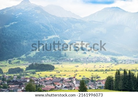 View to the Zugspitze massif in Germany