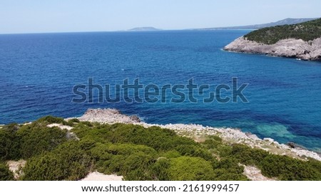 Voidokilia Beach in Greece. From the top