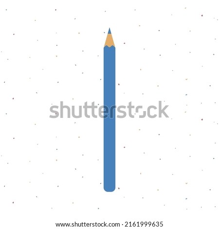 Colorful hand drawn pencil isolated on white background