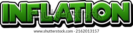 Inflation green font logo illustration