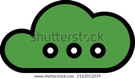 stroke style outlined concept cloud computing icon 